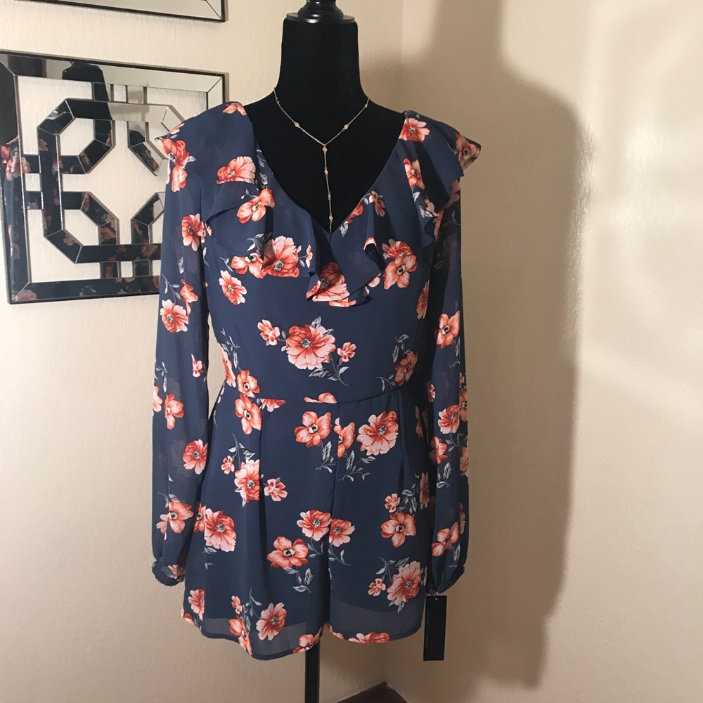 HeartSoul Ruffle floral Romper